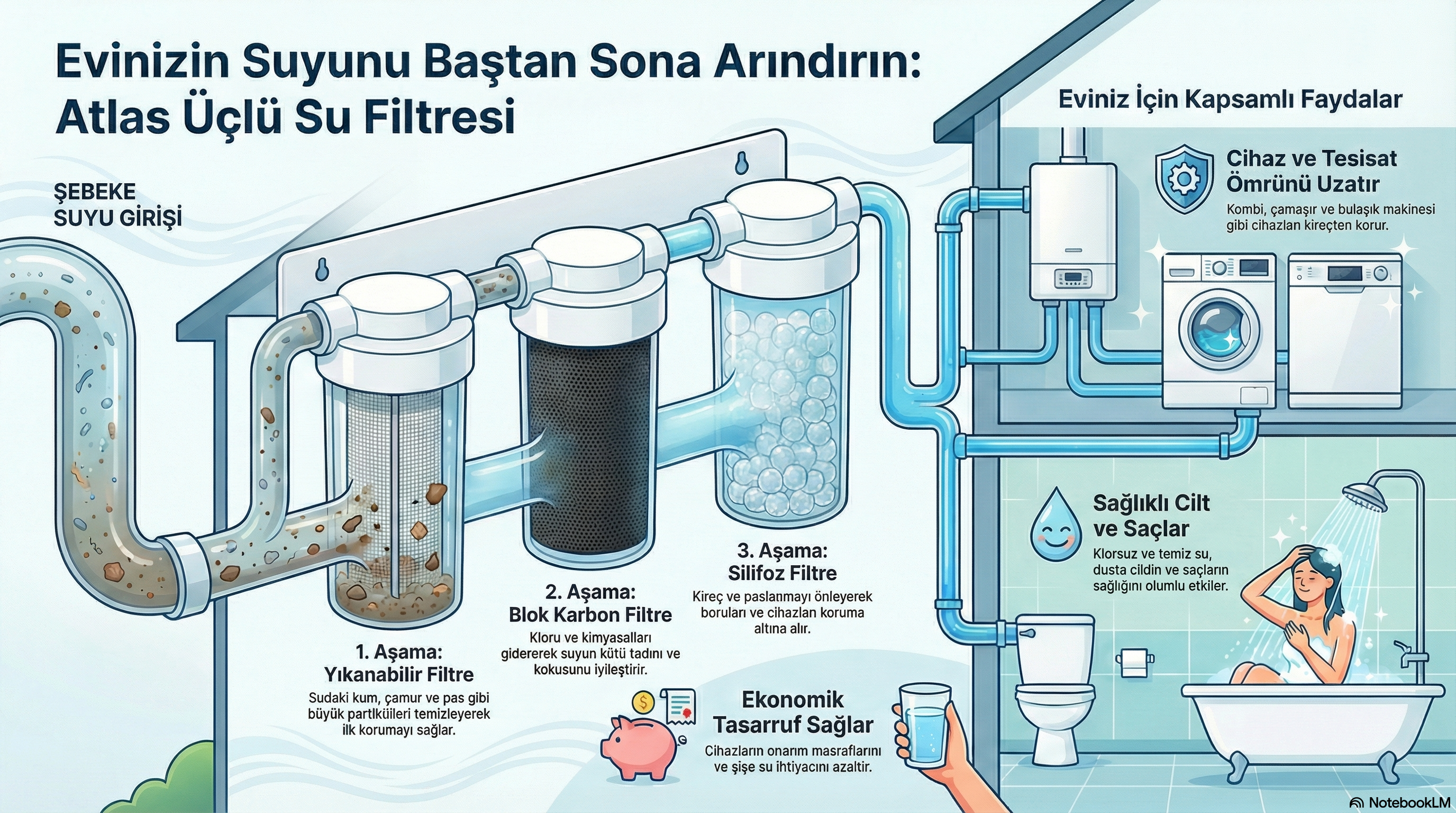 atlas daire girişi su arıtma,atlas bina girişi su arıtma,atlas filtre,atlas tesisat girişi su arıtma
