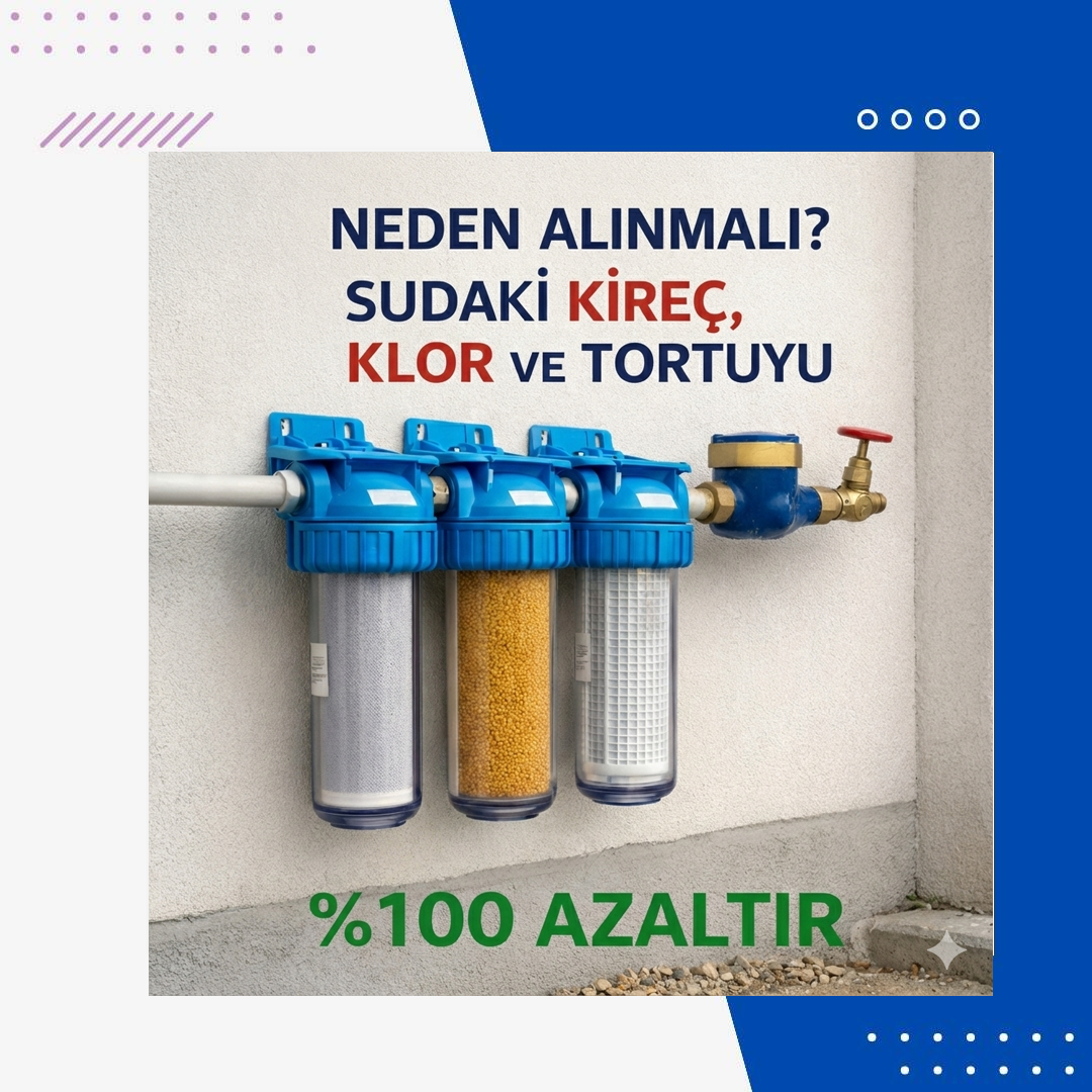 Bina Girişi 10'' Filtrasyon Sistemi | Ana Giriş Su Filtresi | Temiz Ve Sağlıklı Su (FİLTRE DAHİL)