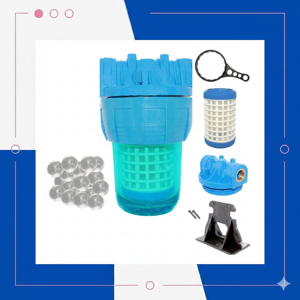Kombi Girişi Su Arıtma Cihazı 5“ Tortu Filtreli Siliphos
