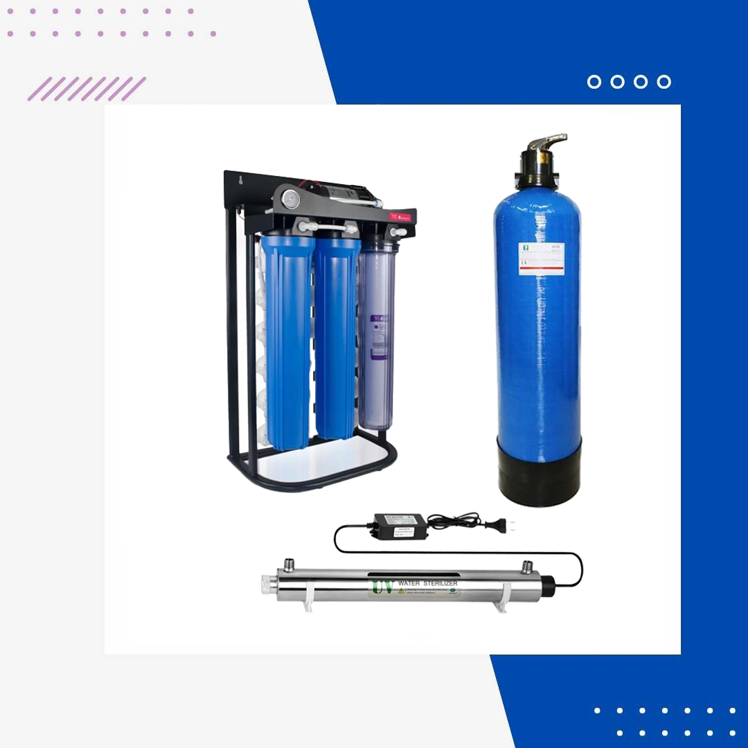 Deiyonize Saf Su Arıtma Cihazı Günde 1500 LT Kapasiteli Ultraviyole Sistemli