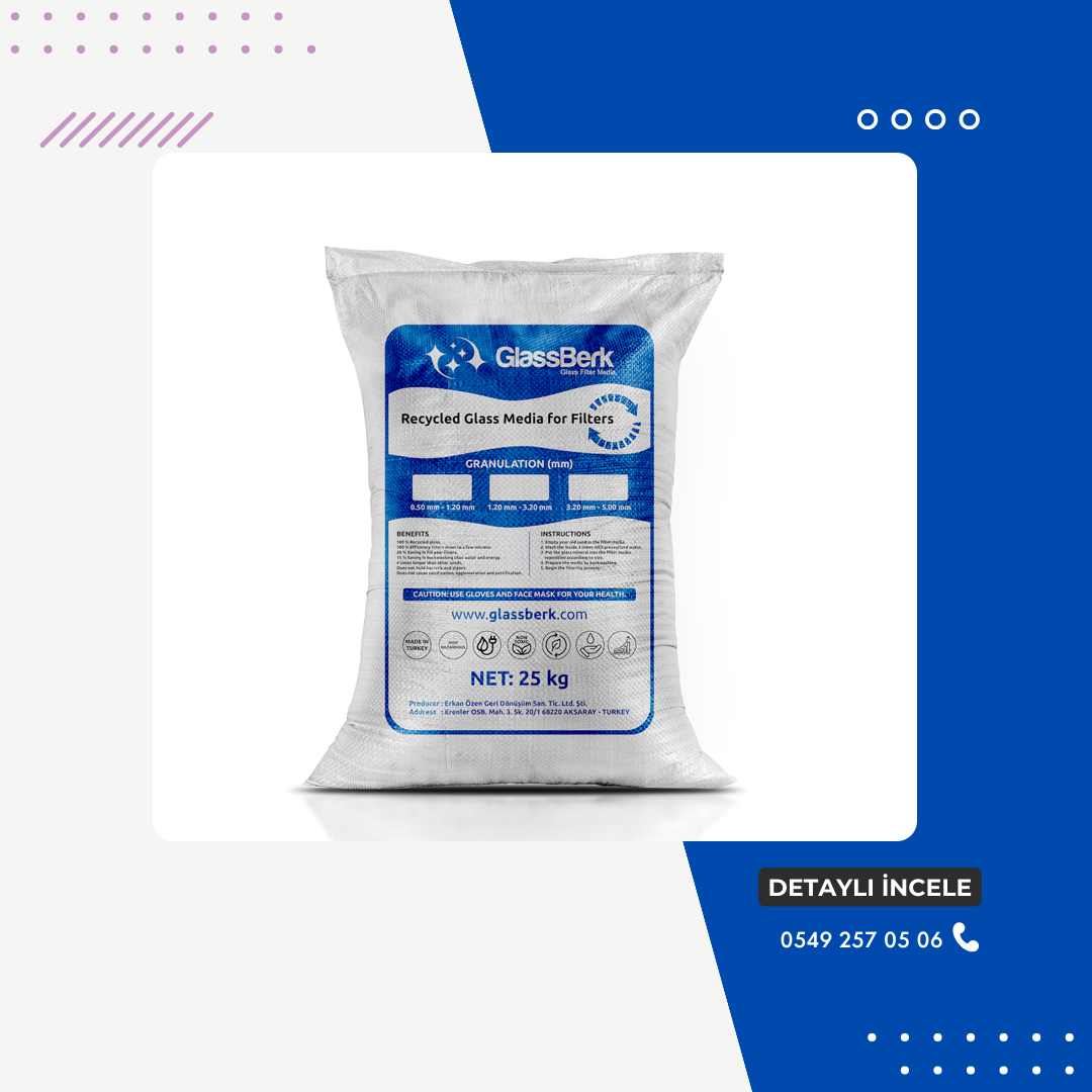 GlassBerk Cam Filtre Medyası 25 kg