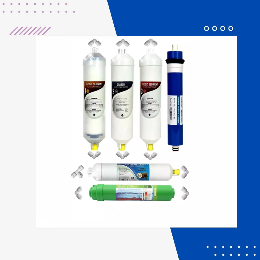 Kapalı Kasa Su Arıtma Cihazı 6lı Alkali Filtre Seti