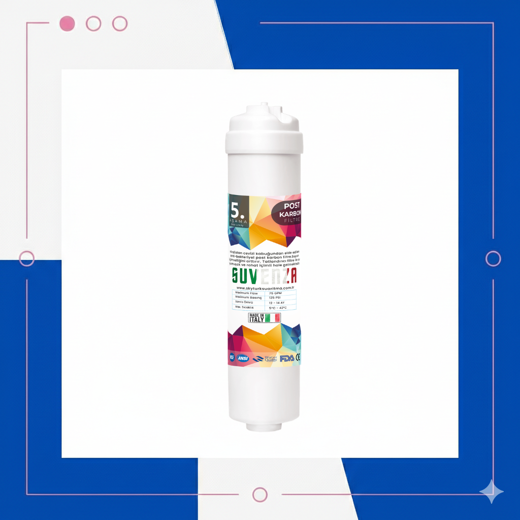 SUVENZA 10'' İnline Quick Post Karbon Filtre