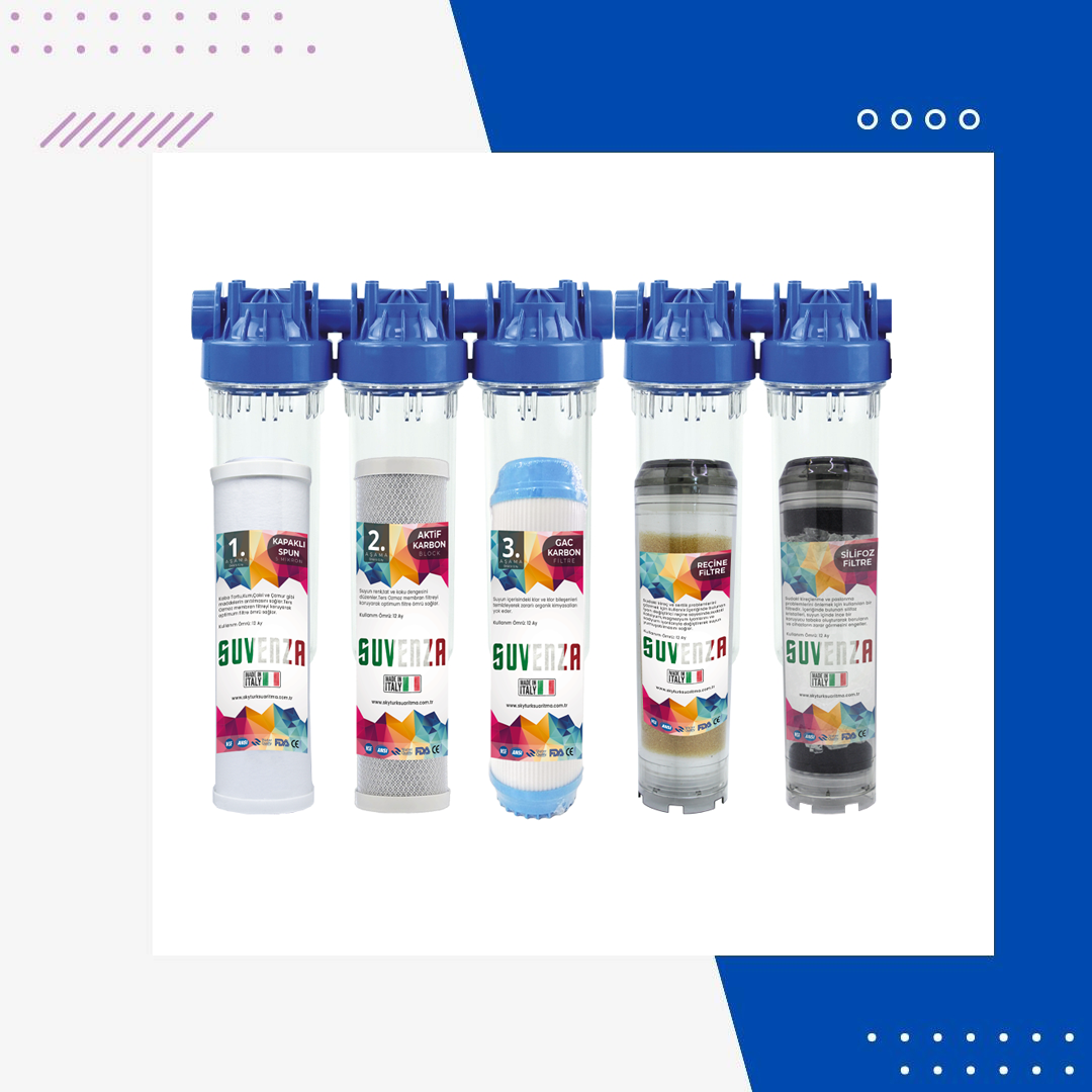 Suvenza Daire Girişi Lüx 5li Yumuşatma Sistemi (Kireç Önleyici)