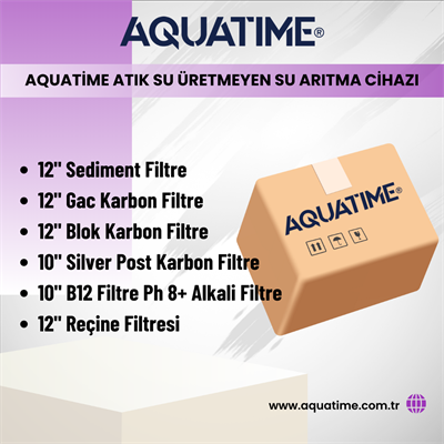 Aquatime Atık Su Üretmeyen Su Arıtma Cihazı 6lı Filtre Seti