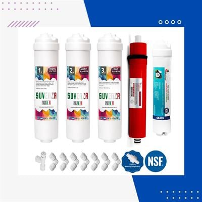 SUVENZA Orijinal 5li Filtre Seti Pantech Plus 90 Gpd Membranlı (Coconat Bazlı)