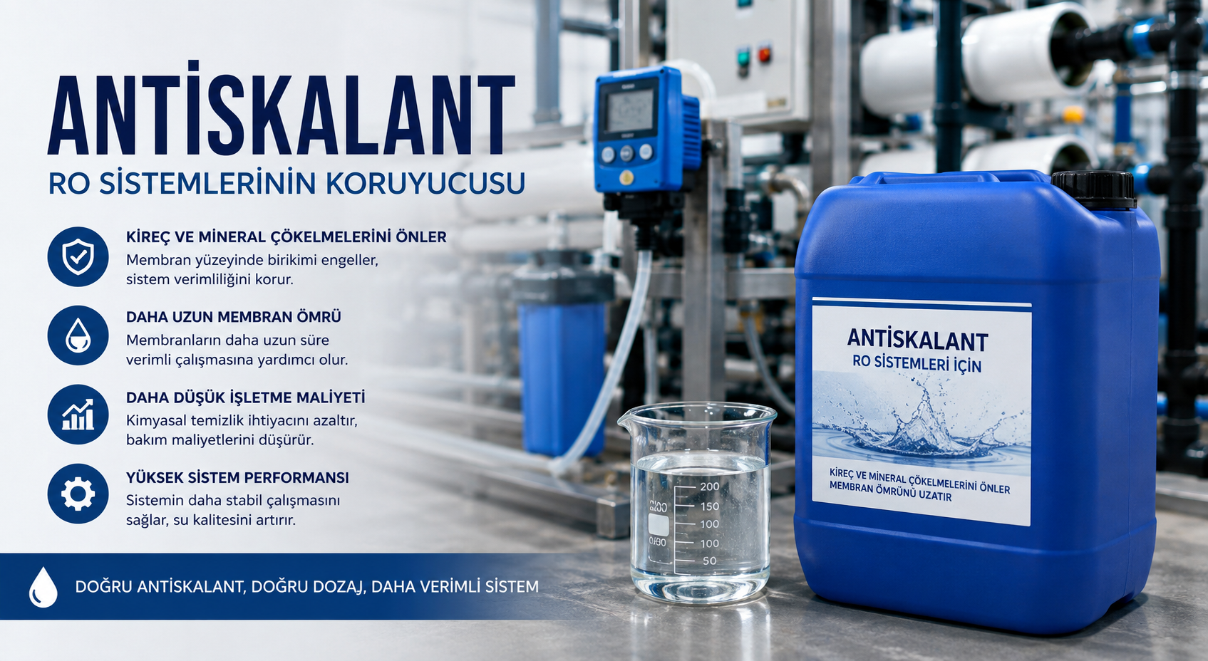 antiskalant,antiskalant nedir,antiskalant ne işe yarar,ro antiskalant,antiskalant dozajı,antiskalant dozaj pompası,su arıtma kimyasalları,ro membran antiskalant,antiskalant fiyatları,endüstriyel antiskalant