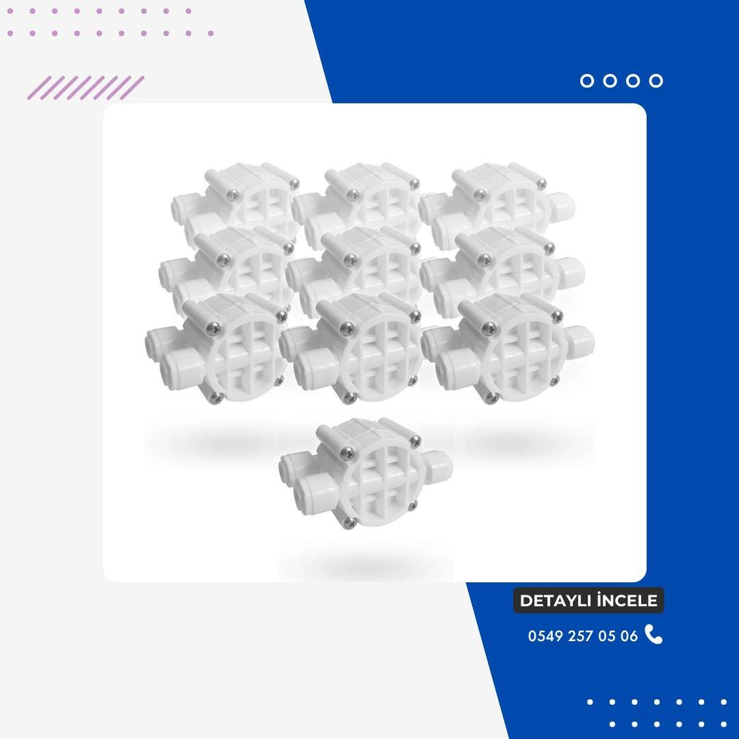 10 Adet Shut Off Vana Dört Yollu