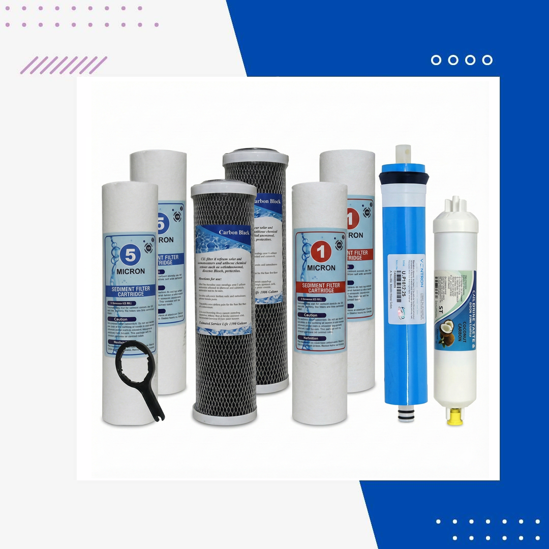 Açık Kasa Su Arıtma Cihazı 5 Aşamalı Vontron Membranlı Yıllık Filtre Bakım Seti