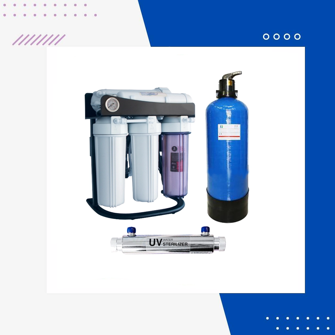 Deiyonize Saf Su Arıtma Cihazı Günde 1100 LT Kapasiteli Ultraviyole Sistemli