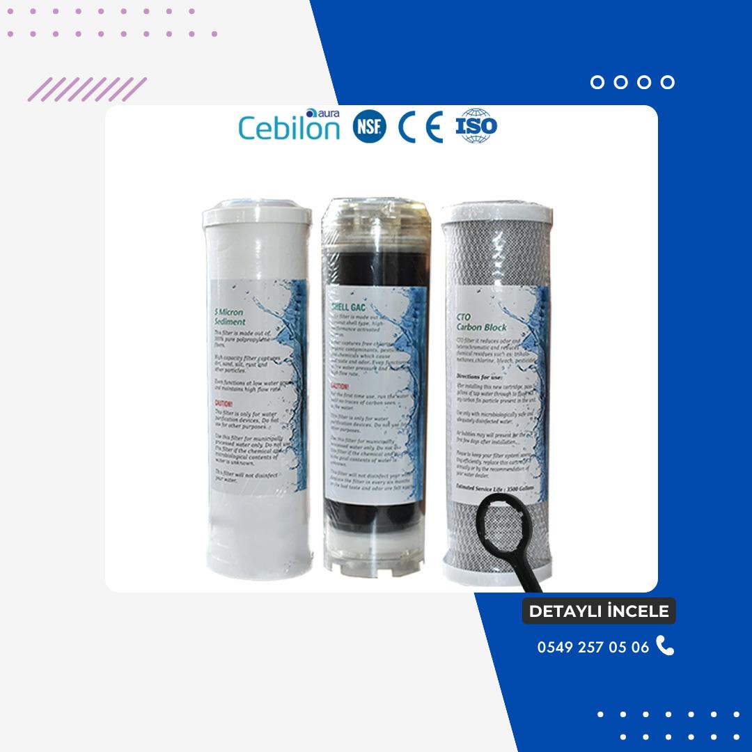 İhlas Aura Cebilon Su Arıtma 6 Aylık Bakım Filtre Seti