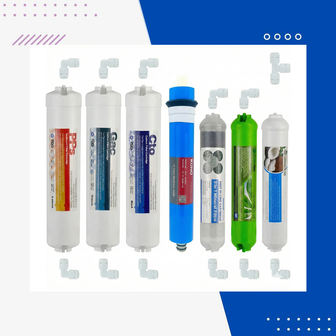 Kapalı Kasa Su Arıtma Cihazı 7li İnline Filtresi Seti 11 Aşamalı Kuno Membran