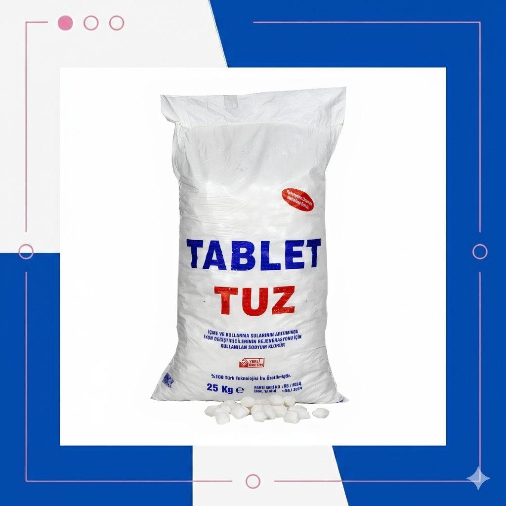 Su Yumuşatma Cihazları İçin Tablet Tuz – 25 Kg Çuval