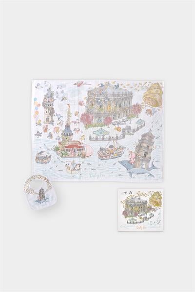 İstanbul 2'li Hediye Seti (Battaniye & Önlük)