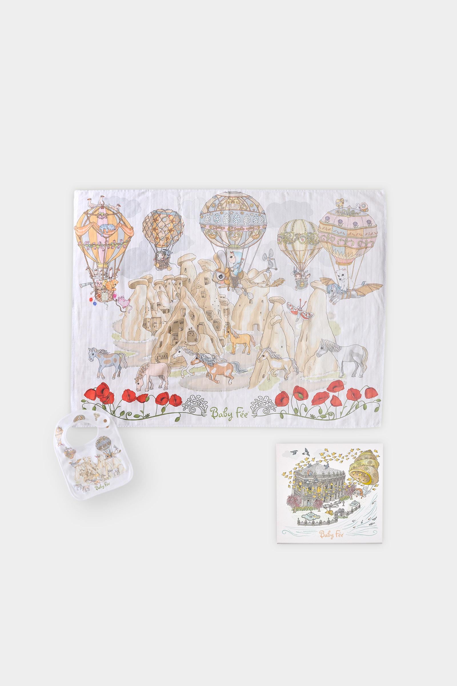 Gift Set of 2 - Cappadocia Collection Blanket & Bib Set