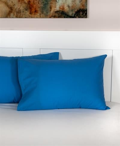 Cotton Collection 2'li Yastık Kılıfı Mavi