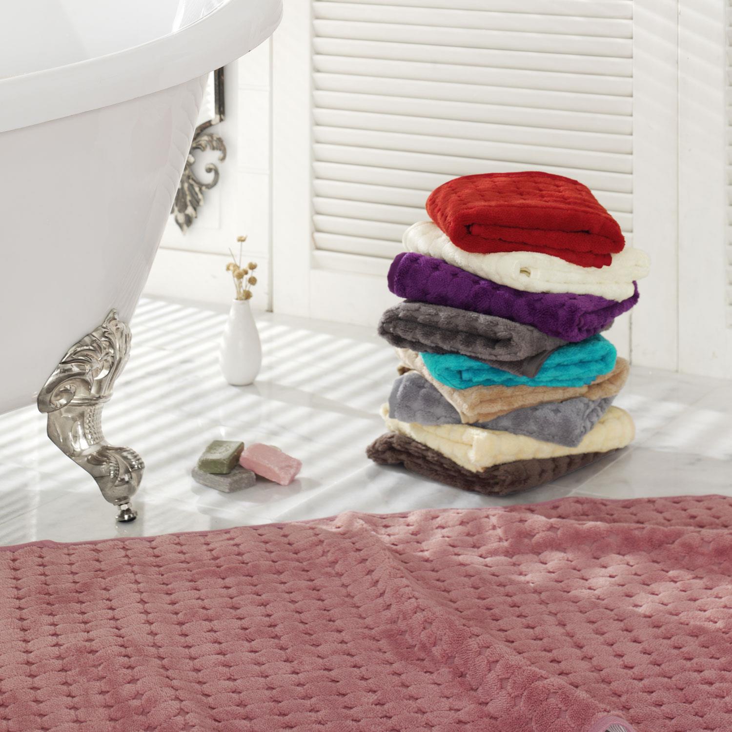Menderes Home Cotton Collection Banyo Paspas Mor