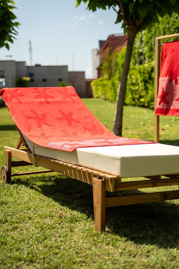 Menderes Home Cotton Collection Bukle Plaj Havlusu Yıldız Kırmızı