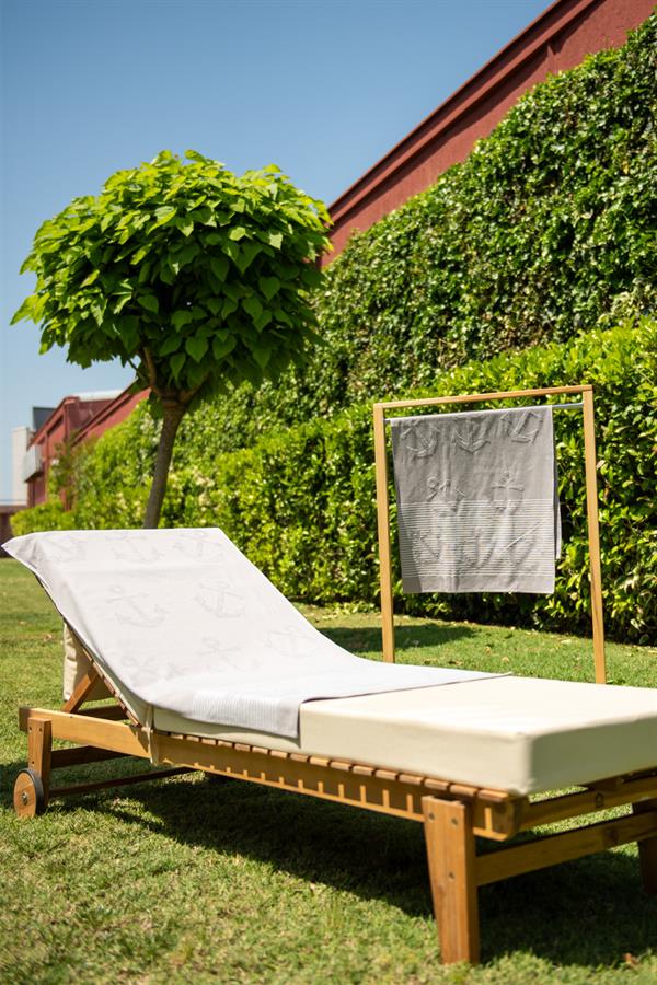 Menderes Home Cotton Collection Bukle Plaj Havlusu Çapa Gri