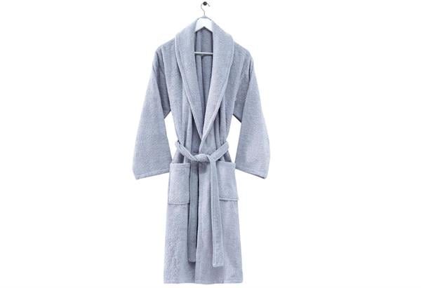 Menderes Home Cotton Collection Bukle Small Bornoz Düz Gri
