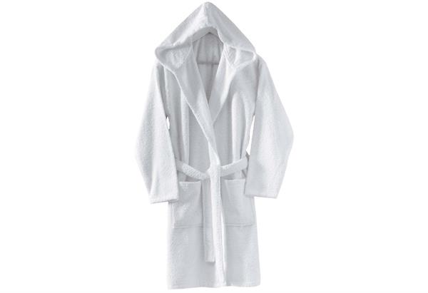 Menderes Home Cotton Collection Bukle XLarge Kapşonlu Bornoz Düz Byz