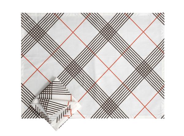 Menderes Home Cotton Collection Döşemelik 2'Li Mutfak Peçete Grey Red