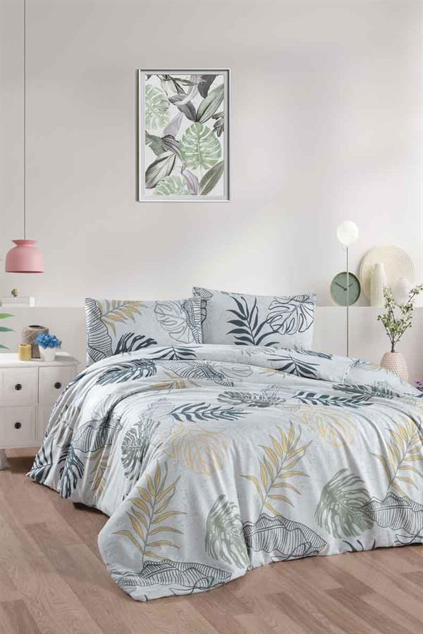 Menderes Home Cotton Collection Flanel R Çift Kişilik Nevresim Takımı Autumn Yeşil