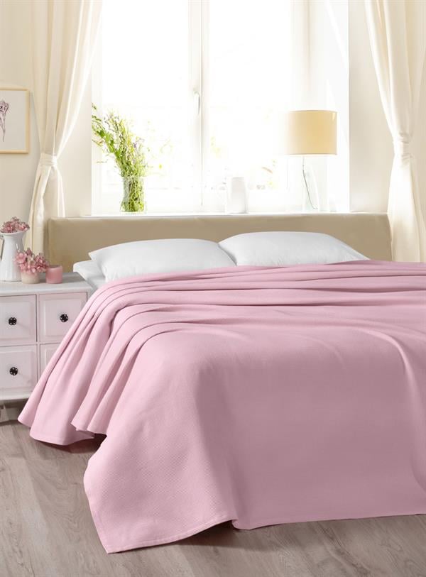 Menderes Home Cotton Collection Pike Çift Kişilik Pike Pembe