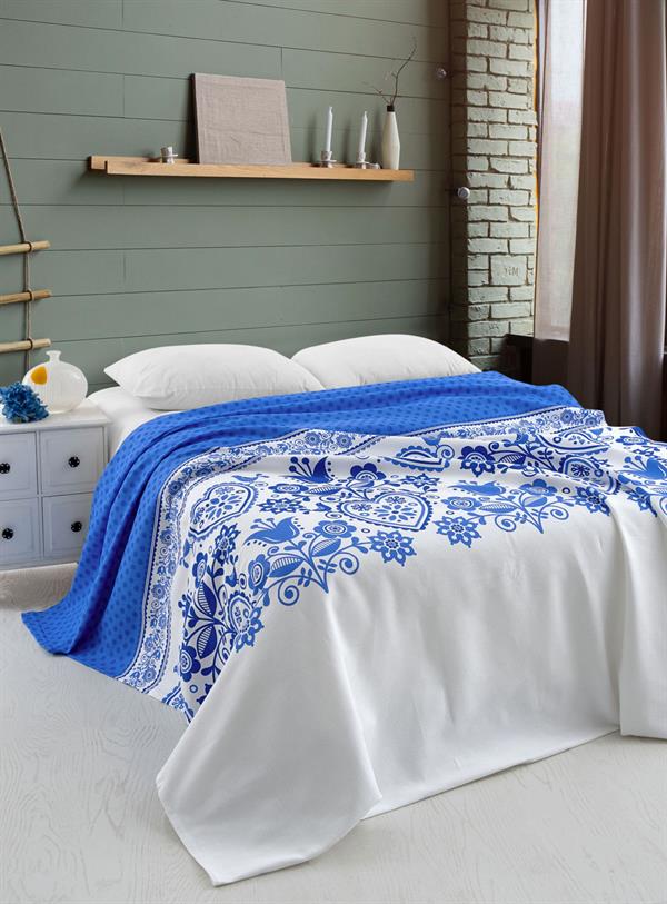 Menderes Home Cotton Collection Pike Çift Kişilik Pike Tulip