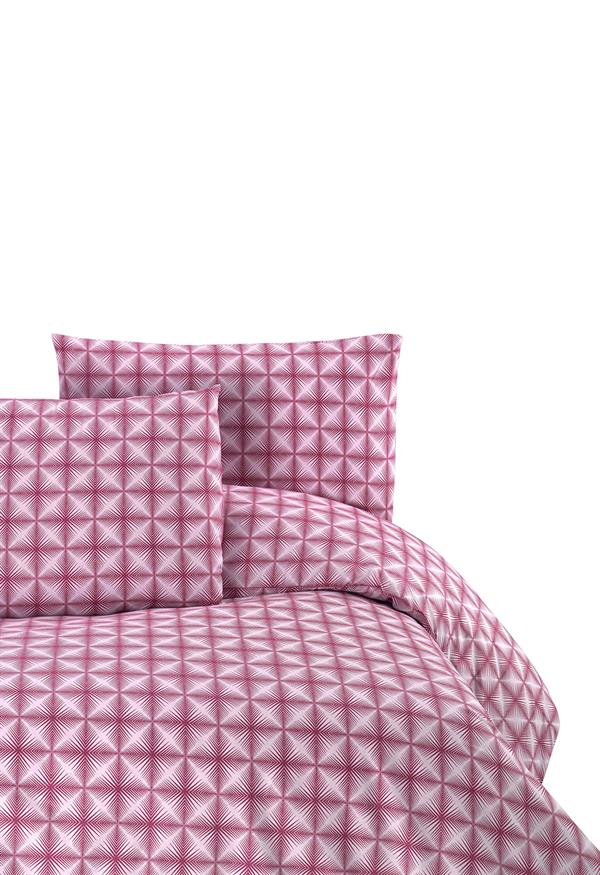 Menderes Home Cotton Collection Ranforce Tek Kişilik Nevresim+Yastık Efekt Gül Kurusu