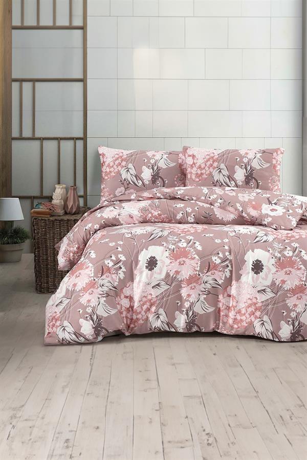 Menderes Home Lanotte Saten Çift Kişilik Nevresim Takımı 1863 Pink