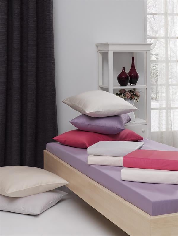 Menderes Home Lanotte Saten Tek Kişilik Fitted+Yastık Düzboya Krem