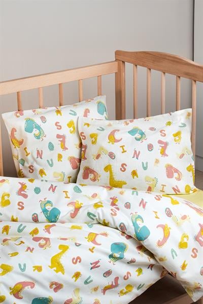 Cotton Collection %100 Pamuk Bebek Nevresim Takımı Dinosaurs