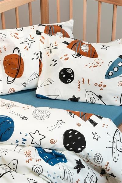 Cotton Collection %100 Pamuk Bebek Nevresim Takımı Space