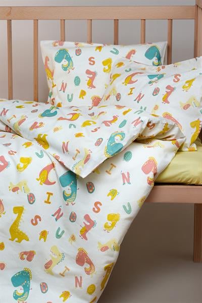 Cotton Collection %100 Pamuk Bebek Nevresim Takımı Dinosaurs