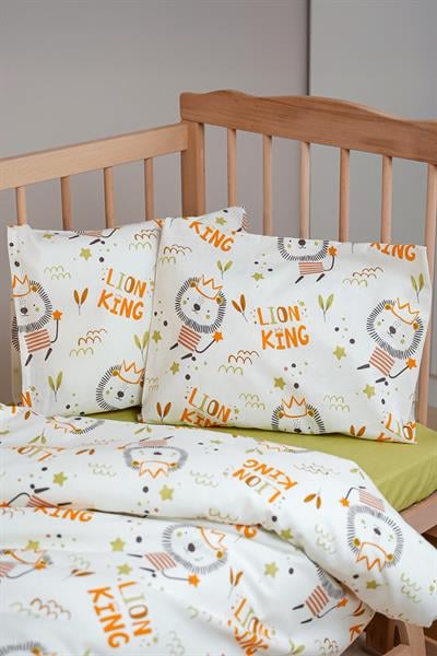 Cotton Collection %100 Pamuk Bebek Nevresim Takımı Lion