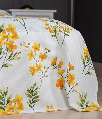 Cotton Collection Çift Kişilik Pike Daisy