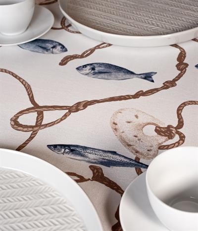 Cotton Collection  Masa Örtüsü Balık Desen 140x180