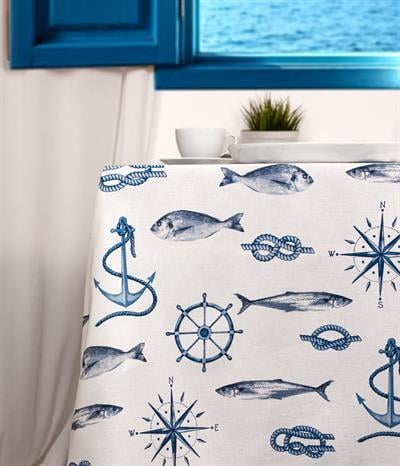 Cotton Collection  Masa Örtüsü Deniz Rotası  160x220