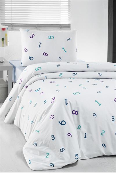Cotton Collection Ranforce Tek Kişilik Nevresim Takımı Aritmetik