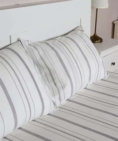 Cotton Collection Tek Kişilik Çizgili Çarşaf Seti Solinea