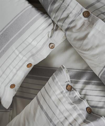 Cotton Collection Tek Kişilik Çizgili Nevresim Seti Mistray