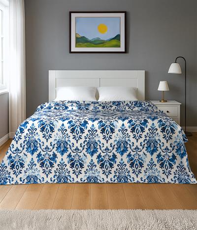 Cotton Collection Tek Kişilik Pike Akdeniz