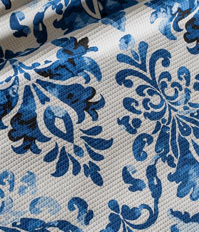 Cotton Collection Tek Kişilik Pike Akdeniz