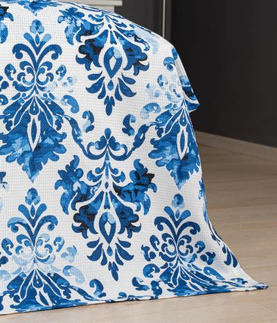 Cotton Collection Tek Kişilik Pike Akdeniz