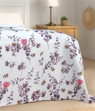 Cotton Collection Tek Kişilik Pike Flora