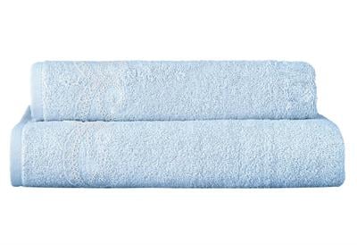 Menderes Home Cotton Collection Bukle 2'li Havlu Set Dantelli Mavi