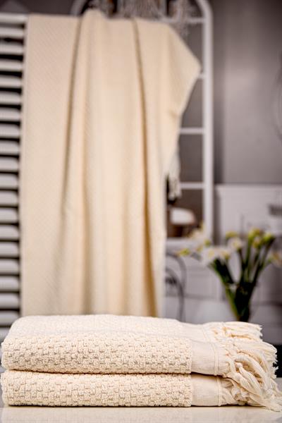 Menderes Home Cotton Collection Bukle Banyo Havlusu Peşkir Krem