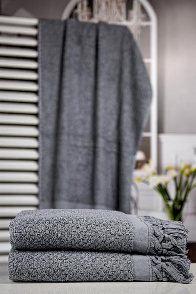 Menderes Home Cotton Collection Bukle Banyo Havlusu Peşkir Gri