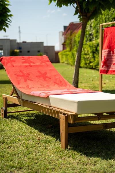 Menderes Home Cotton Collection Bukle Plaj Havlusu Yıldız Kırmızı